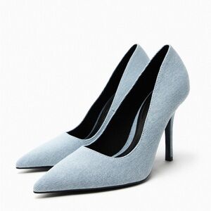 Zara Light Blue new Women's Heels